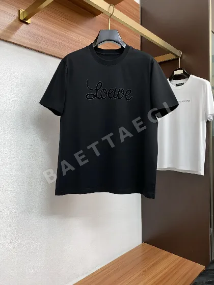로에베 고품질 양면 원단 남성 반팔 티셔츠 48318