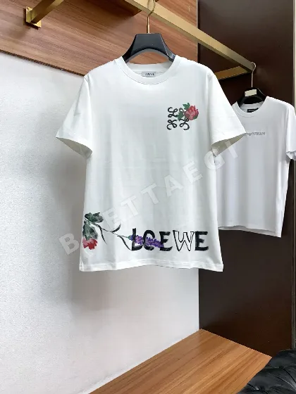 로에베 코튼 크루넥 남성 반팔 티셔츠 48368