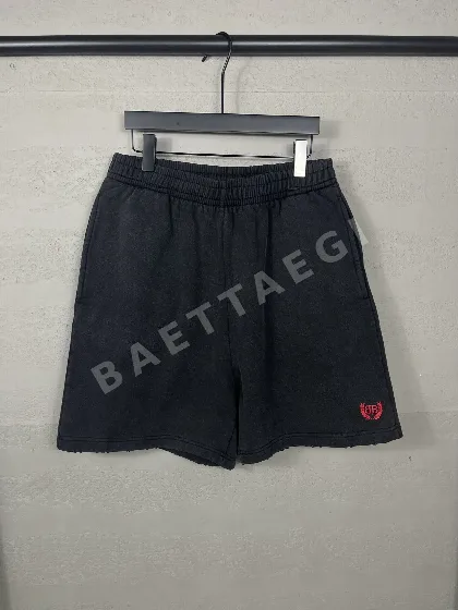 발렌시아가 보리 이삭 자수 데미지 가공 남성 반바지 88694