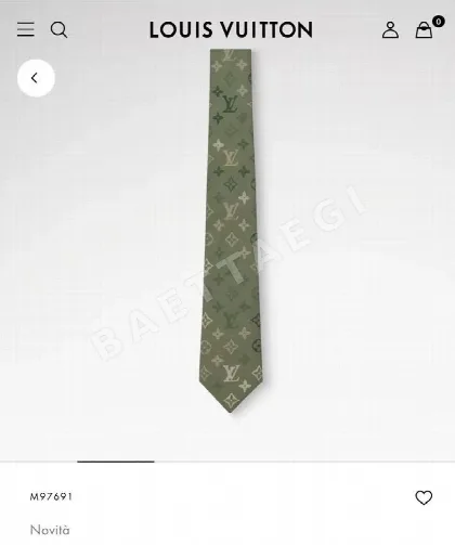 루이비통 자카드 실크 넥타이 90198