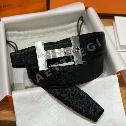 에르메스 H 버클 양면 가죽 벨트 175382