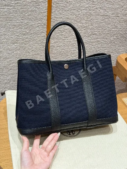 에르메스 가든 파티 캔버스 가방 30 cm 144851
