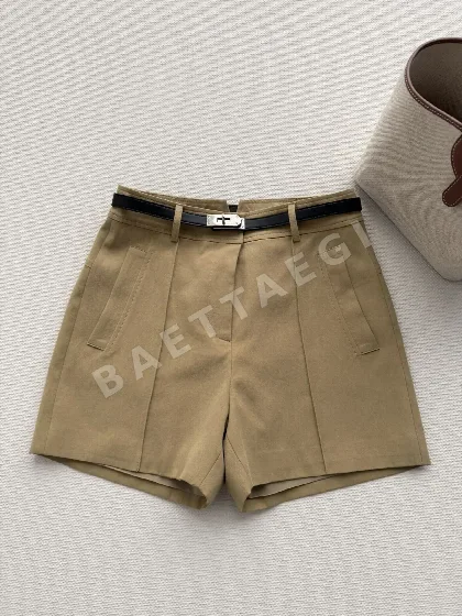 에르메스 하이웨스트 코튼 와이드 여성 바지