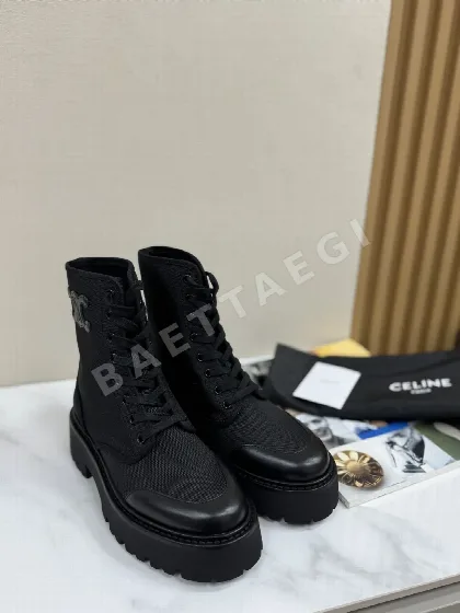 셀린느 코튼 플랫폼 마틴 부츠 93209