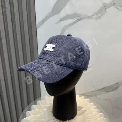 셀린느 개선문 자수 코듀로이 야구모자 118567