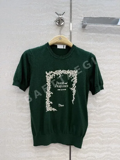 디올 자수 니트 반팔 탑 92989