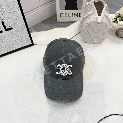 셀린느 데미지 가공 워시드 코튼 야구모자 83341