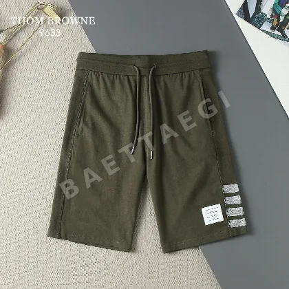 톰브라운 사이드 스트라이프 남성 면 반바지 130359