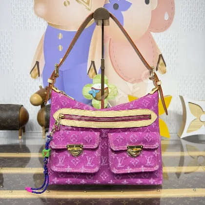 루이비통 버드케이지 데님 랑데뷰 버기 백 가방 M27329
