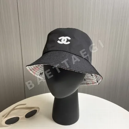 샤넬 더블 C 로고 버킷 햇 모자 185534