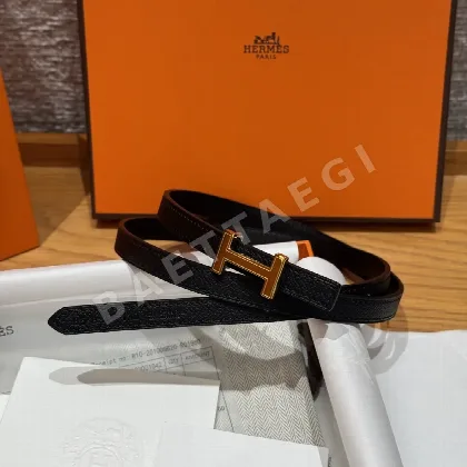 에르메스 미니 H 버클 양면 가죽 벨트 175834