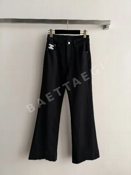 샤넬 데님 플레어 바지 104134
