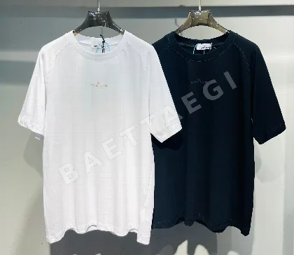 스톤아일랜드 컴퍼스 로고 프린트 남성 반팔 티셔츠