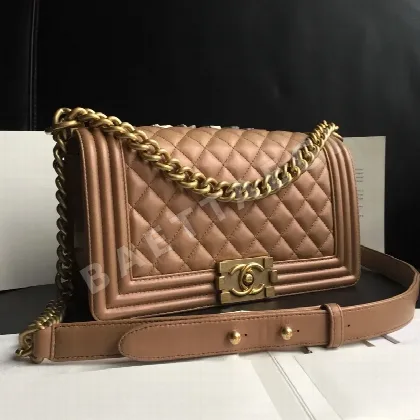 샤넬 LB 펄 브론즈 램스킨 가방 35003