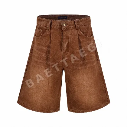 루이비통 와이드 레그 데님 남성 반바지 100639
