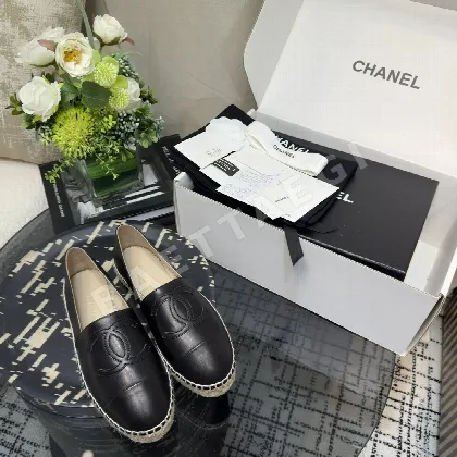 샤넬 린넨 가죽 슬립온 에스파드리유 신발 94229