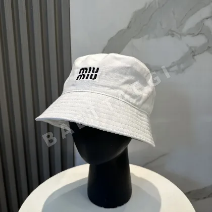 미우미우 자수 버킷 햇 모자 118848