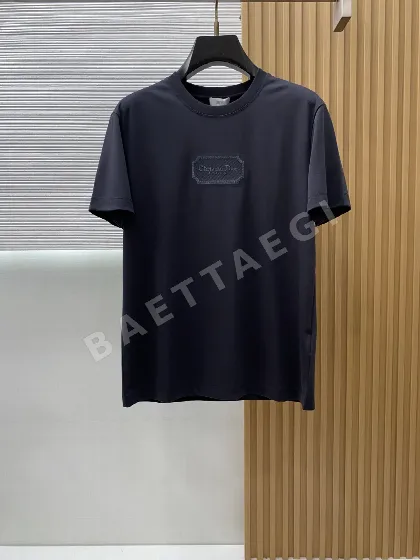 디올 머서라이즈드 코튼 남성 반팔 티셔츠 47610