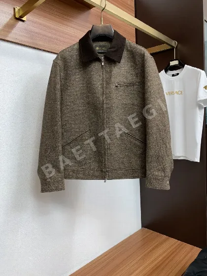 로로피아나 코튼 패딩 린넨 혼방 남성 자켓