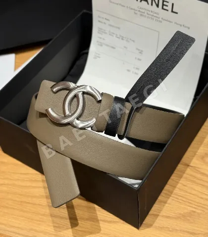 샤넬 CC 골드 도금 리버시블 소가죽 벨트 58655