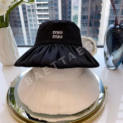 미우미우 UV 차단 시폰 피셔맨 햇 모자 81204
