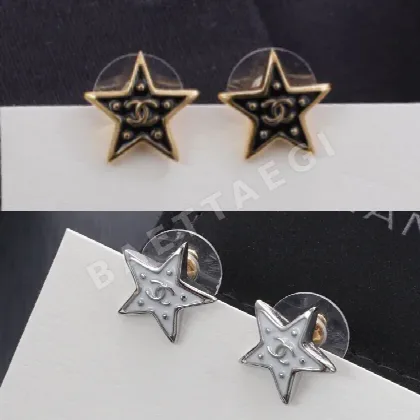 샤넬 별 모양 검정백 귀걸이 149521