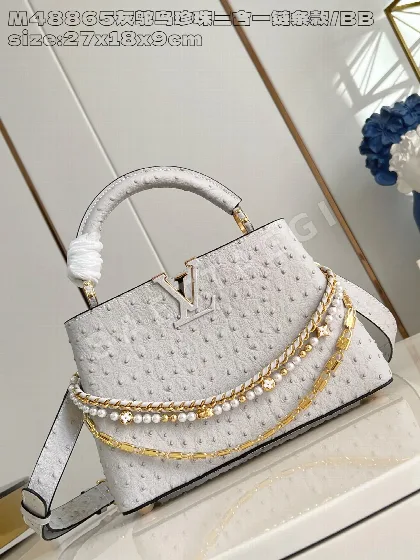루이비통 카푸신 BB 그레이 핸드백 M48865