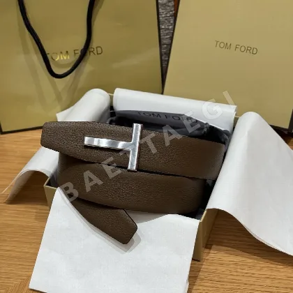 톰포드 T 로고 송아지가죽 남성 벨트 180540