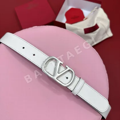 발렌티노 VLOGO 스와로브스키 크리스털 송아지가죽 벨트 58093