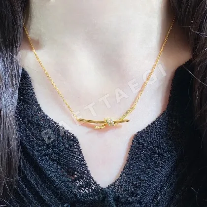 티파니 다이아몬드 T 노트 목걸이 71271