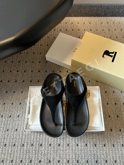 더로우 린넨 어퍼 플랫 뮬 샌들 75234