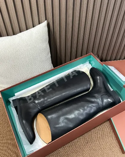 로로피아나 부츠 가죽 메탈 로고 굽 187444