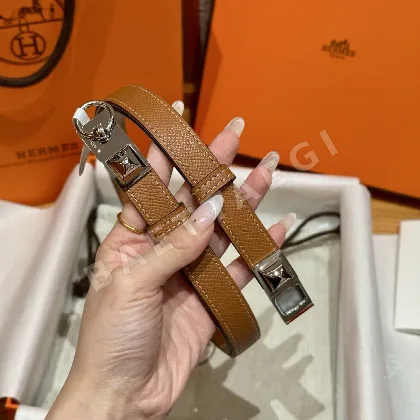 에르메스 앱송 카프스킨 금장 켈리 버클 벨트 175845