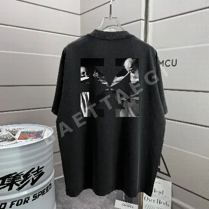 오프화이트 남성 반팔 87093