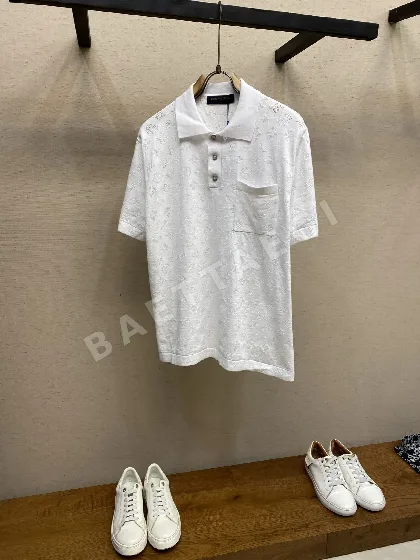 루이비통 메시 다이아몬드 문양 반팔 티셔츠 49104