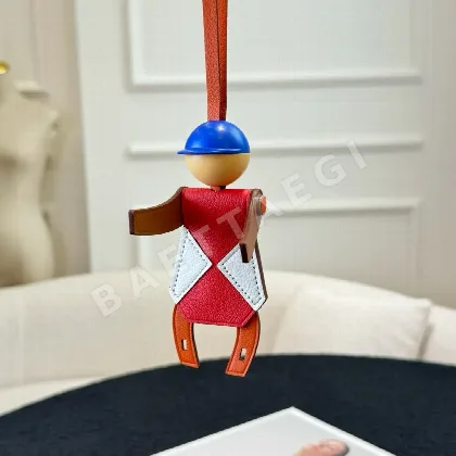 에르메스 앱송 가죽 조키 참 키링 124442