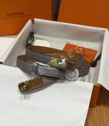 에르메스 켈리 팔라듐 버클 가죽 벨트 177685