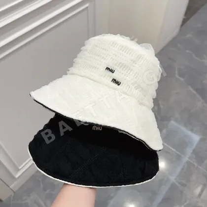 미우미우 메시 버킷햇 모자 81036