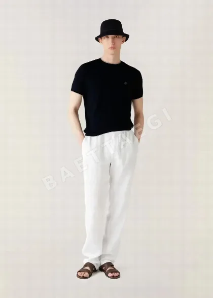 로로피아나 남성 린넨 혼방 반팔 티셔츠 114559