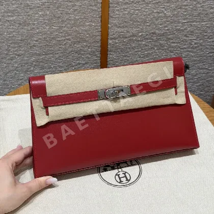 에르메스 켈리 엘란 칠리 레드 가죽 가방 191693