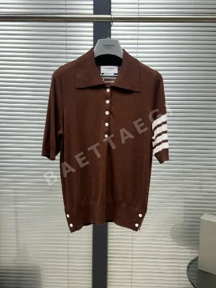 톰브라운 남성 파인 울 니트 반팔 폴로셔츠 142883