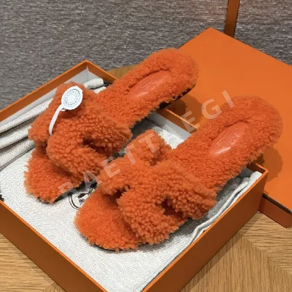 에르메스 오란 샌들 오렌지 울 H 컷아웃 164303