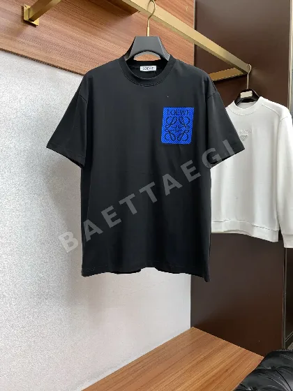 로에베 코튼 크루넥 남성 반팔 티셔츠 48358