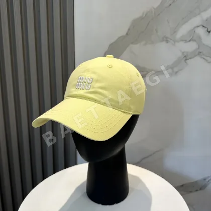미우미우 자수 베이스볼 모자 80750