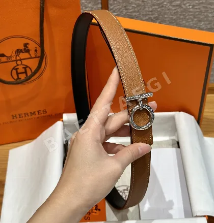 에르메스 팔라듐 메탈 버클 가죽 벨트 175311