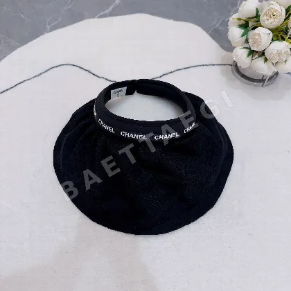 샤넬 레이스 자수 선쉐이드 바이저 모자 82203