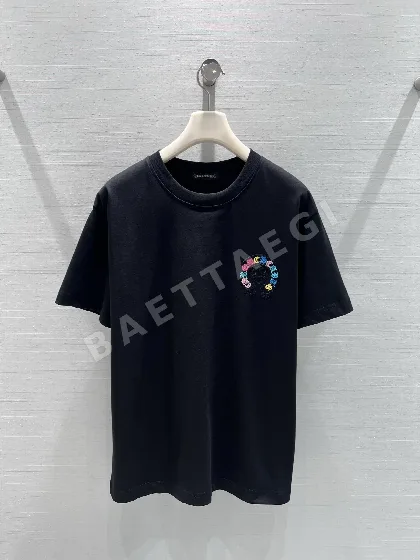크롬하츠 자수 패턴 여성 반팔 티셔츠 53140