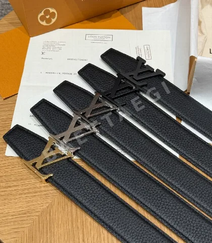 루이비통 헤리티지 리버시블 그레인 가죽 벨트 173398
