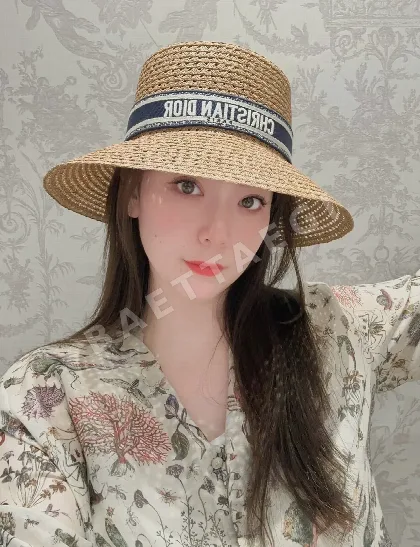 디올 일본제 자수 로고 밀짚모자 119438