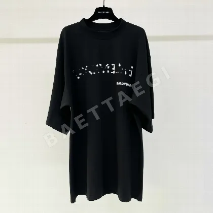 발렌시아가 그래피티 프린트 코튼 반팔 티셔츠 790